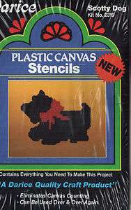 Darice Plastic Canvas Stencil KIT 2319 SCOTTY DOG NEW  