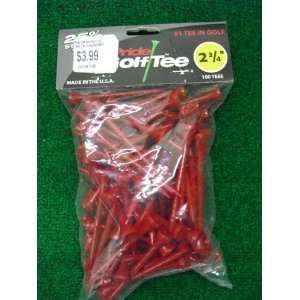  Pride Golf Tee Birch 2 3/4 Tees 100 Ct Bag Red NEW 