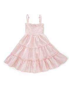 Ralph Lauren Childrenswear Girls Stripe Smocked Dress   Sizes 4 6X