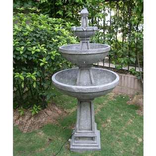 Smart Solar Rhodes 3 Tier Electric Fountain with LEDs 