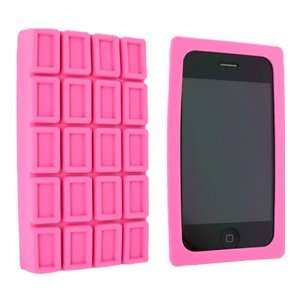  For iPhone 3Gs 3G Rubber Skin Case Pink Chocolate Bar 