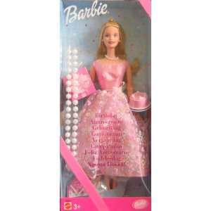 Barbie Birthday Doll w Bonus Faux Pearl Necklace (2001 Box From Canada 