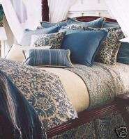 Ralph Lauren LANDING Damask Blue Queen Bed Skirt New  