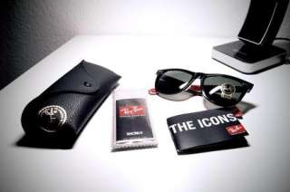 Ray Ban Sunglasses Wayfarers Black & Red RB2140 1016 50mm  Limited 