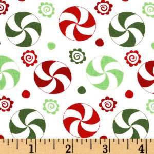   Peppermint Swirl Gumdrop Fabric By The yard Arts, Crafts & Sewing