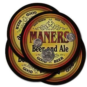  MANERS Family Name Beer & Ale Coasters 
