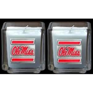  Ole Miss Rebels Set of 2 Candles