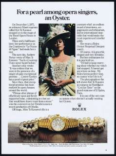 1982 Kiri Te Kanawa Rolex Datejust Watch Ad  