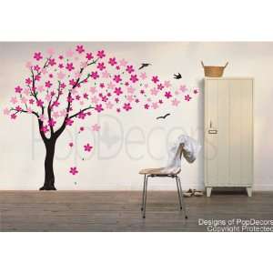   and birds (71inch H)  Nursery Playroom Wall Decals Stickers Home Decor