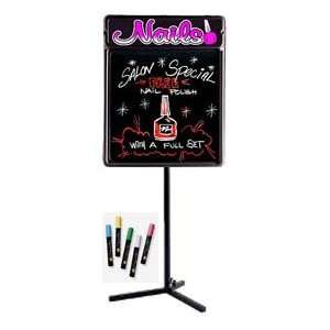  Nails Salon Pink Write On Neon Blackboard on Stand 20 x 54 