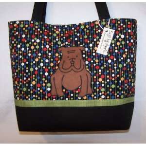   Polka Dots Stripes Purse Tote Bag Handmade Boutique Style Handbag
