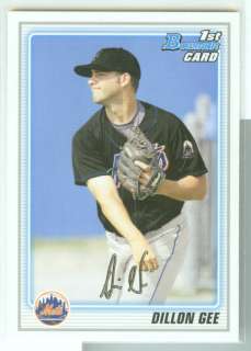 Dillon Gee New York Mets 2010 Bowman Prospect Card  