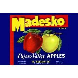 Madesko Brand Pajaro Valley Apples   Paper Poster (18.75 x 28.5 