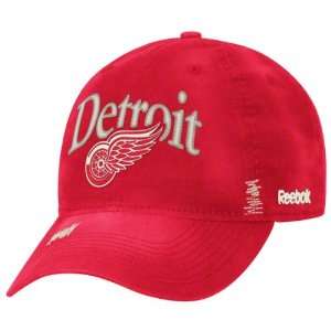  Detroit Red Wings Red Reebok City & Logo Adjustable Hat 