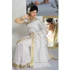   Selections Golden Art Silk Saree Sari fabric India Golden Border