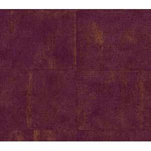 Purple and Gold Faux Stone Wallpaper:  Kitchen & Dining