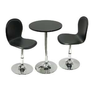   With 2 Swivel Faux Leather Chairs By Winsome Wood: Furniture & Decor