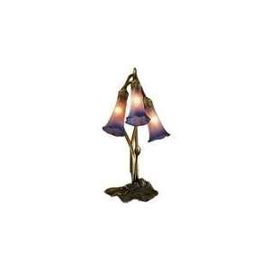   14670 Lily 3 Light Accent Lamp w/ Pink & Blue Shades: Home Improvement
