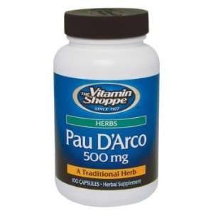 Vitamin Shoppe   Pau DArco, 500 mg, 100 capsules