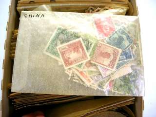   of OLD Stamps sorted in glassines by country  
