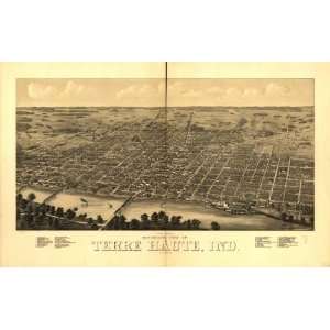  1880 map of Terre Haute, Indiana