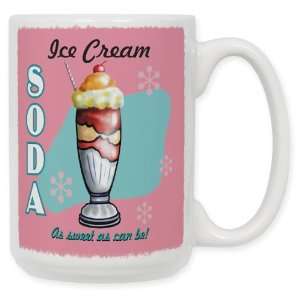 Ice Cream Soda 15 Oz. Ceramic Coffee Mug: Kitchen & Dining