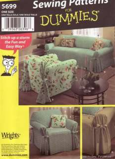 Slipcover Loose Covers SEWING PATTERN Sofa/Chair EASY!  