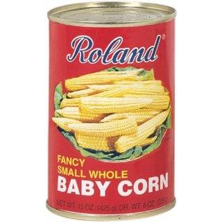 Roland Fancy Small Whole Baby Corn, 15 Ounce Can (Pack of 12):  