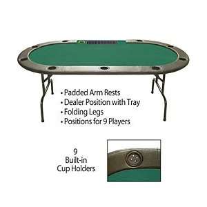  Folding Poker Table with Dealer Position 96 Inch: Sports 