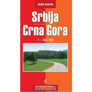 Auto Map Road Montenegro & Serbia Crna Gora Srbija SCG  