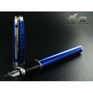   Dupont Guilloche & Blue Lacquer Olympio Fountain Pen