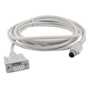  8.2 Ft RS422 DB9P Female to Male 4P Mini Din PLC Cable for 