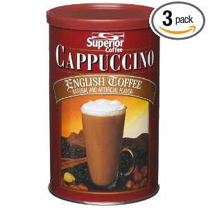   Lee Superior English Toffee Cappuccino Mix, 16 Ounce Tins (Pack of 3