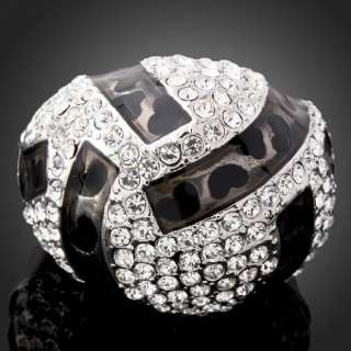White Gold GP ARINNA Swarovski Crystal Fashion Ring  