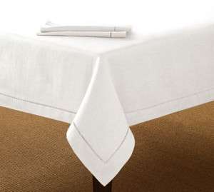 New Hemstitch Single Border White Tablecloths. Limited  