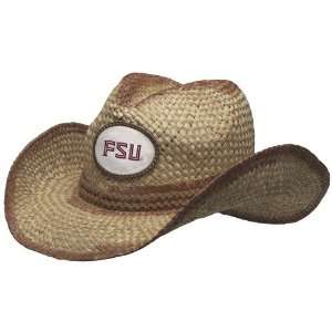   State Seminoles (FSU) Ladies Straw Cow Girl Hat: Sports & Outdoors