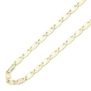    14K Tri Color Gold 2mm Valentino Chain Necklace 22 Jewelry