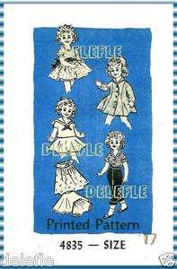   Printed Pattern Doll Clothes for 17 inch Doll Vintage Shirley Temple