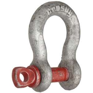 Crosby 1019212 Carbon Steel G 210 Screw Pin Chain Shackle, Galvanized 