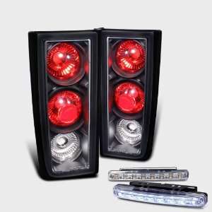 Eautolight Hummer H2 Black Altezza Tail Light Lamps with DRL 8 LED Fog 