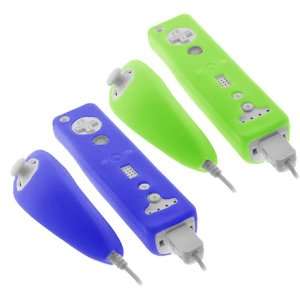  Skque Nintendo Wii Blue / Green Remote Controller Silicone 
