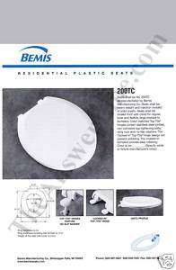 Bemis 200TC 162 Round Plastic Toilet Seat   SILVER  
