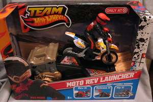 Team Hot Wheels Target Exclusive Moto Rev Launcher Motorcycle  