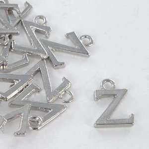    Alphabet Letter Charm 1/2 Silver Pewter Z: Arts, Crafts & Sewing