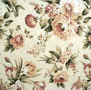 114 Wide Ashley Floral Drapery Upholstery Fabric  