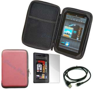   Cover Case EVA Pouch For  Kindle Fire+Screen Protector+USB Cable