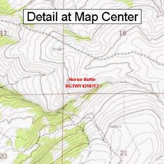  USGS Topographic Quadrangle Map   Horse Butte, Wyoming 