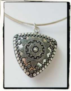 BOLD Sterling Silver 925 Bead Bali Pendant and Sterling Collar 