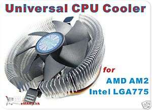 Heatsink w/ Quiet Fan for INTEL 775 AMD AM2 CPU Cooler  