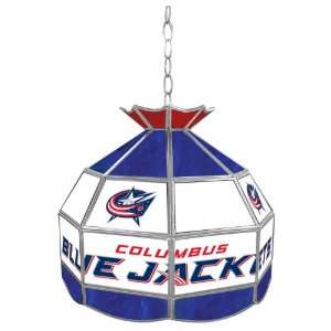 Trademark NHL Columbus Blue Jackets stained glass Tiffany lamp   16 in 